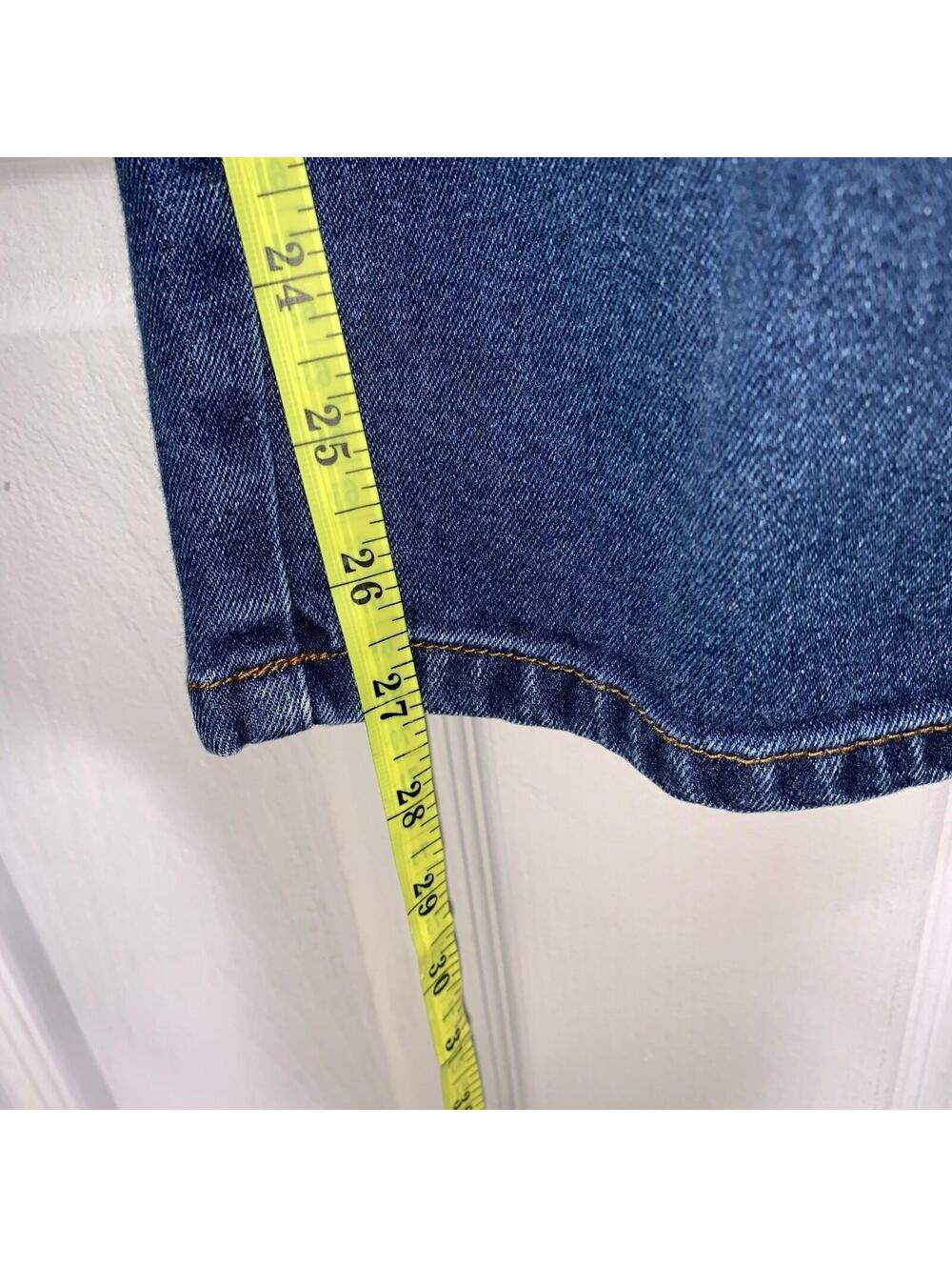 Bill Blass Jeans Womens 12 Blue High Rise Straight Leg Stretch Denim BP0642 - Picture 4 of 7